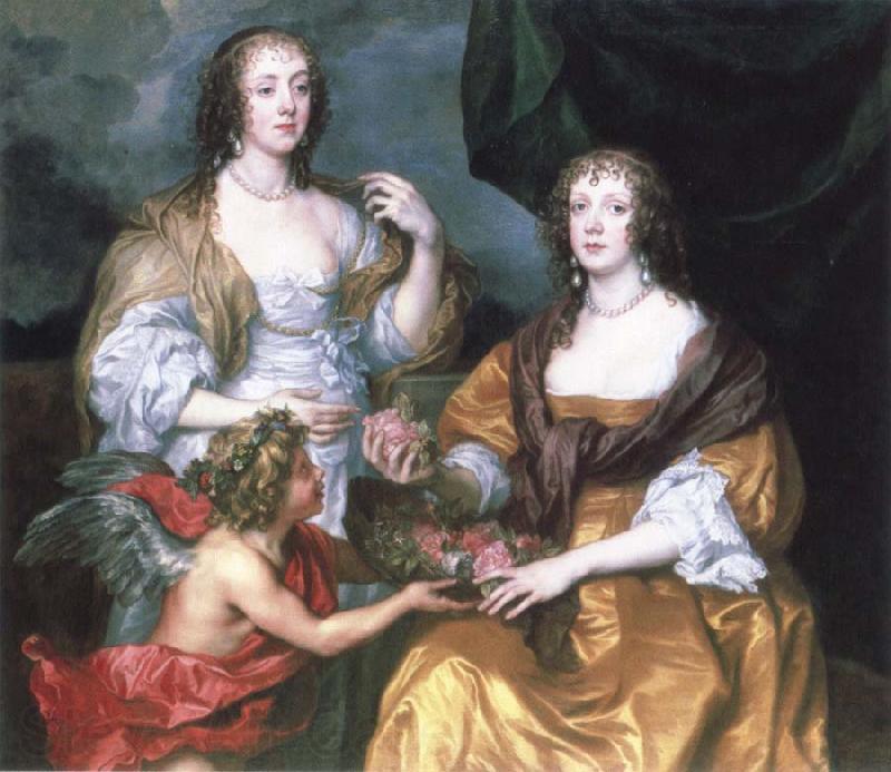 Anthony Van Dyck lady elizabeth thimbleby and dorothy,viscountess andover Norge oil painting art